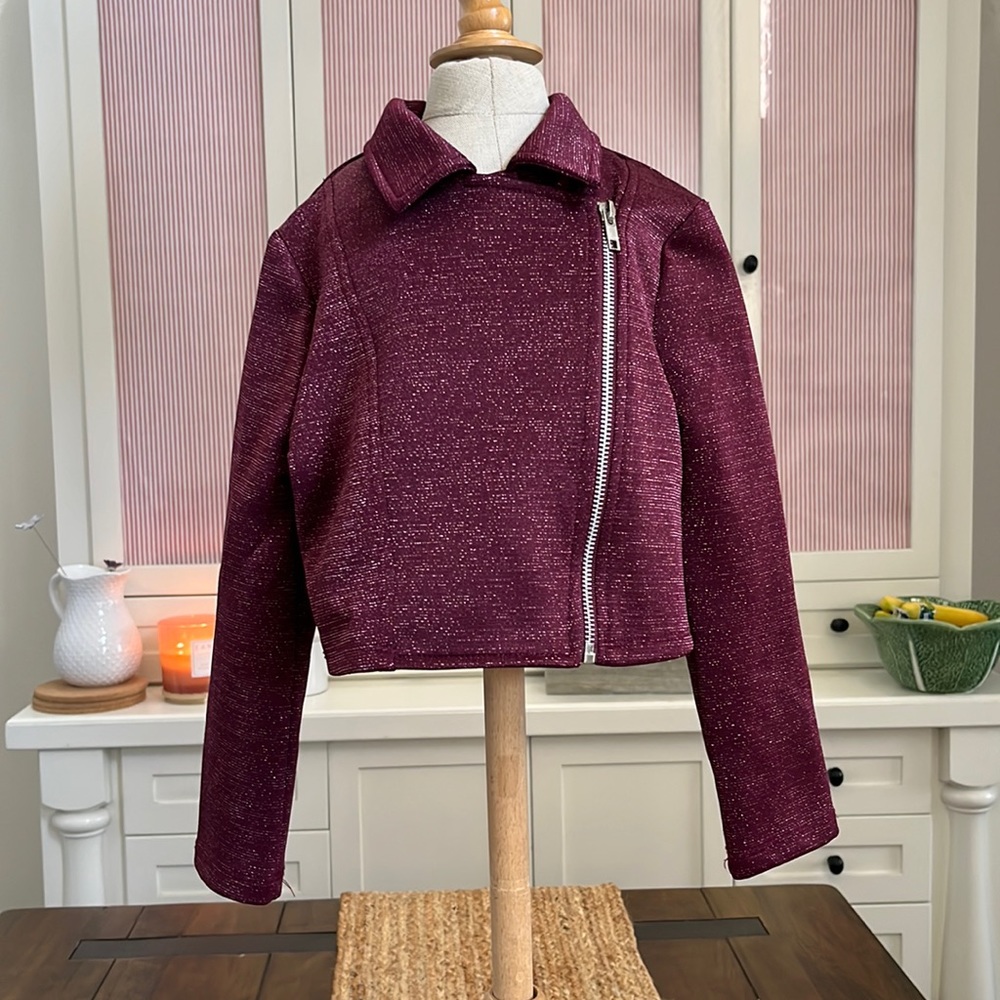 Little Girls Sparkly Purple Coat